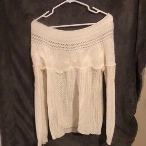 Off the shoulder knitted top